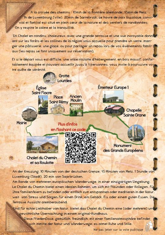 Le Chalet Du Chemin Et Sa Roulotte Berviller-en-Moselle Exteriér fotografie
